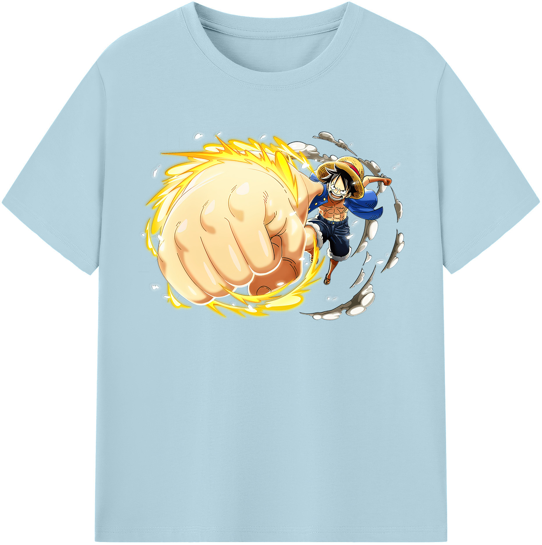 ワンピース モンキー・D・ルフィ ONE PIECE Monkey D. Luffy 綿100％半袖Tシャツ（フロントプリント）